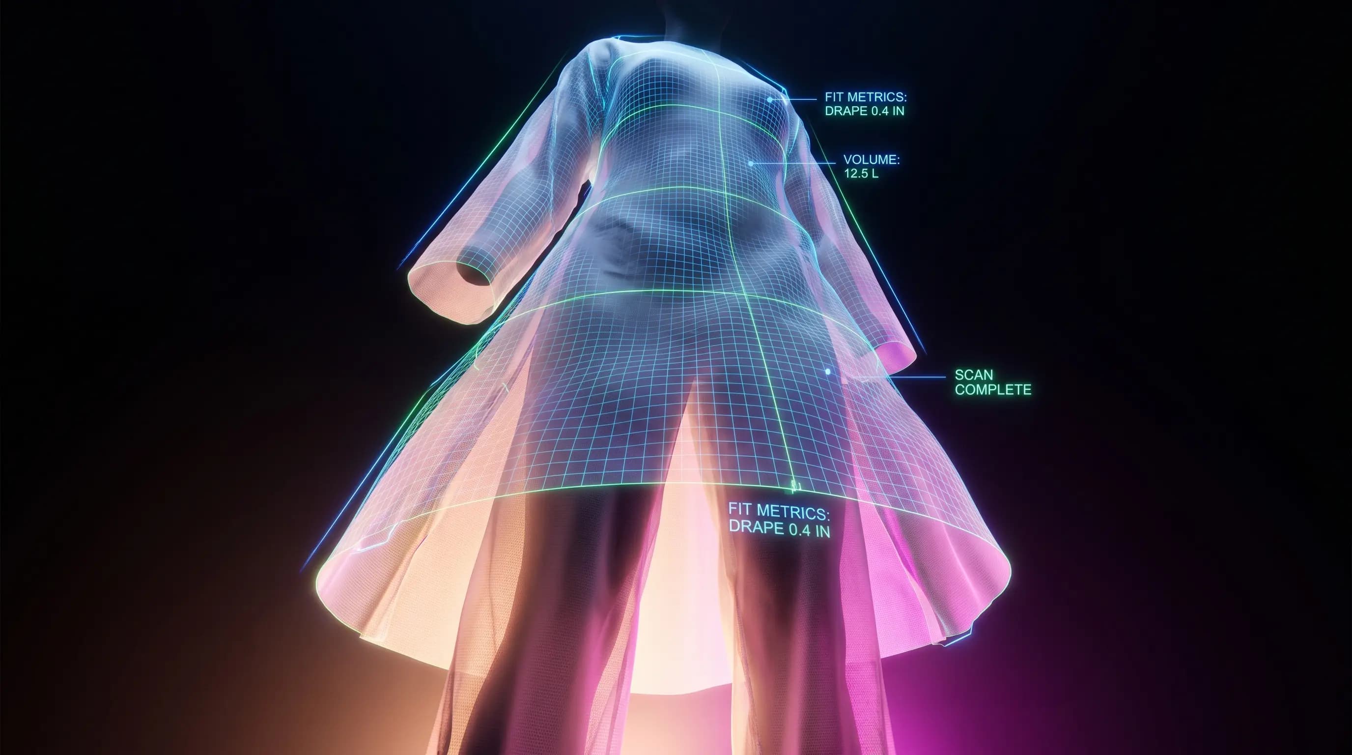 Photorealistic styling and drape preview